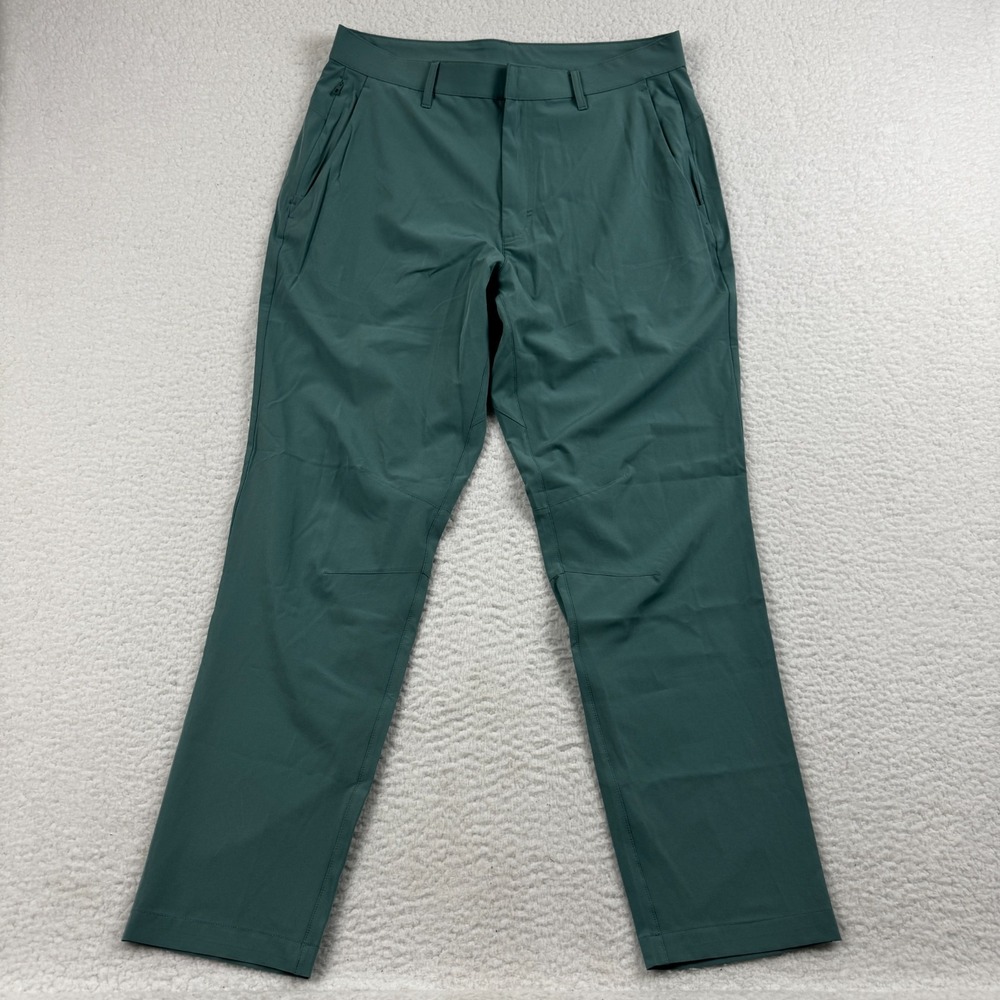 Fabletics Pants Mens 33X32 Green The Only Mid Rise Straight Leg Golf Stretch NWT